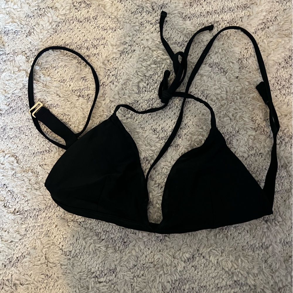 hollister black bikini top